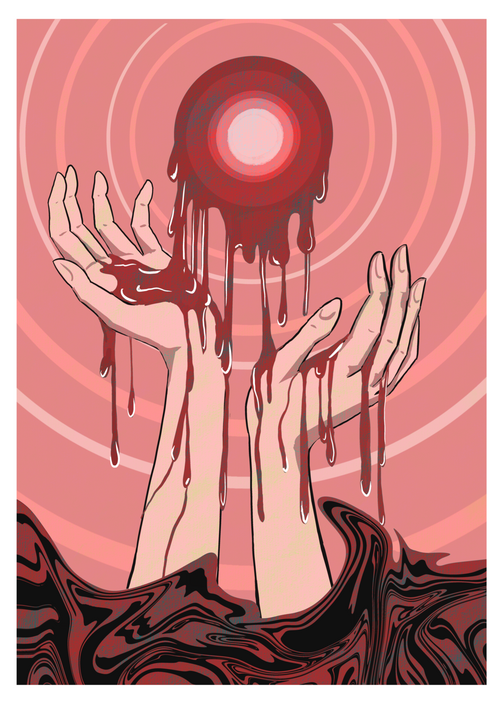 Let it Happen Red — Fine Art Print by Julia Lubiatowska